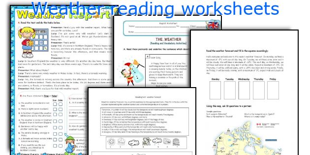 Weather reading worksheets