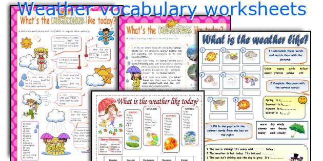Weather vocabulary worksheets