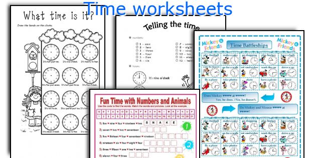 Time worksheets