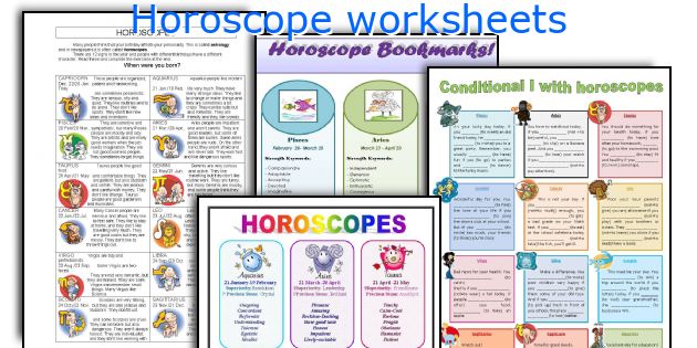 Horoscope worksheets