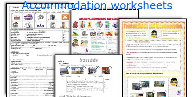 Accommodation worksheets