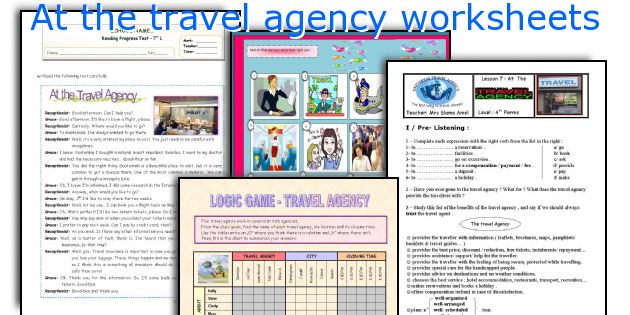 At the travel agency worksheets