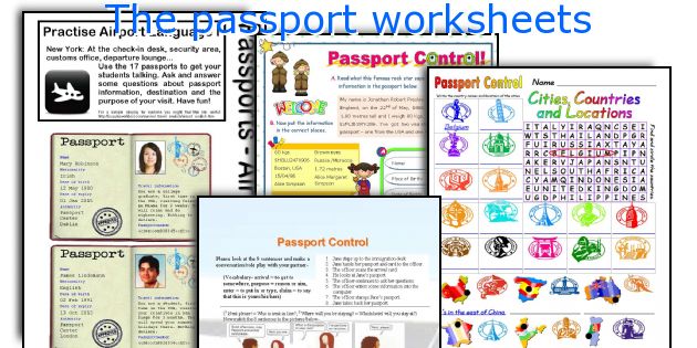 The passport worksheets