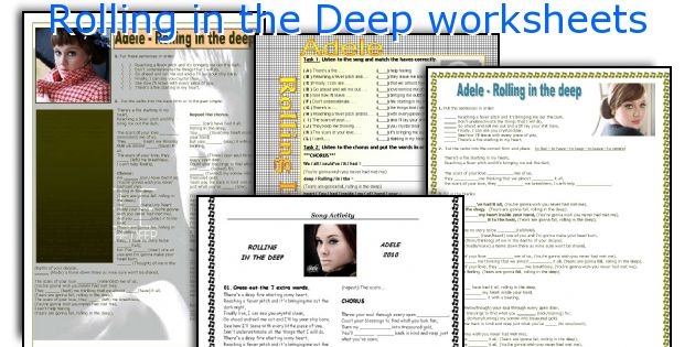 Rolling in the Deep worksheets