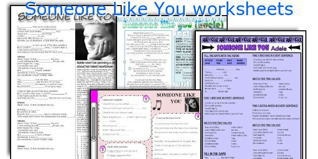 Someone Like You worksheets