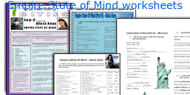 Empire State of Mind worksheets