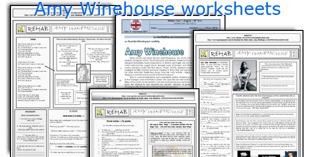 Amy Winehouse worksheets