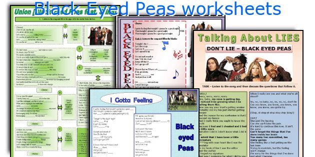 Black Eyed Peas worksheets