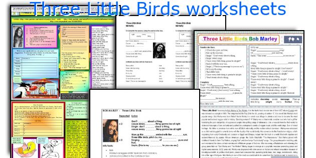 Three Little Birds worksheets