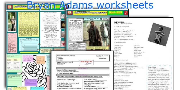 Bryan Adams worksheets