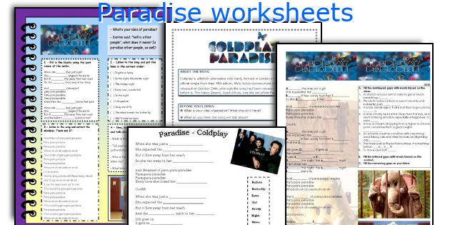 Paradise worksheets