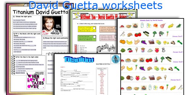 David Guetta worksheets