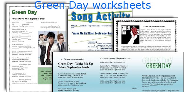 Green Day worksheets