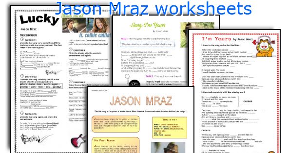 Jason Mraz worksheets