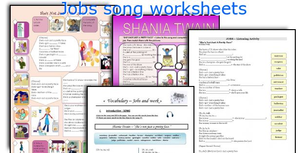 Jobs song worksheets