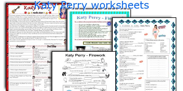 Katy Perry worksheets