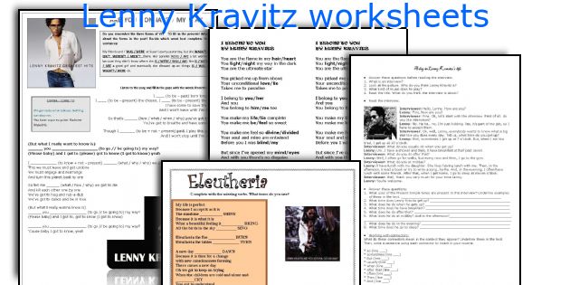 Lenny Kravitz worksheets