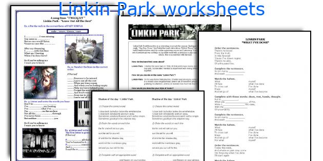 Linkin Park worksheets