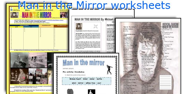 Man in the Mirror worksheets