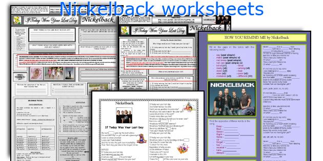 Nickelback worksheets