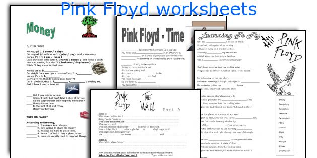 Pink Floyd worksheets