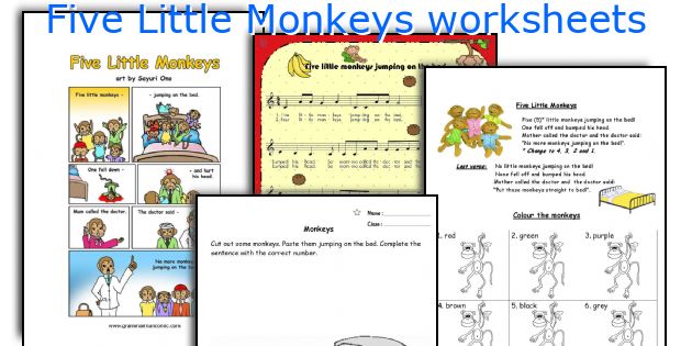 Five Little Monkeys worksheets