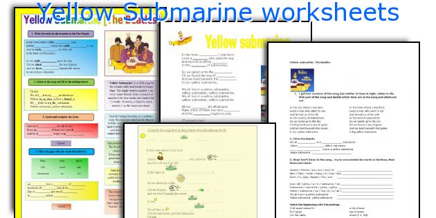 Yellow Submarine worksheets