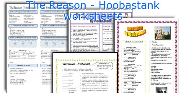 The Reason - Hoobastank worksheets