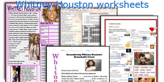 Whitney Houston worksheets