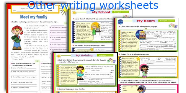 Other writing worksheets